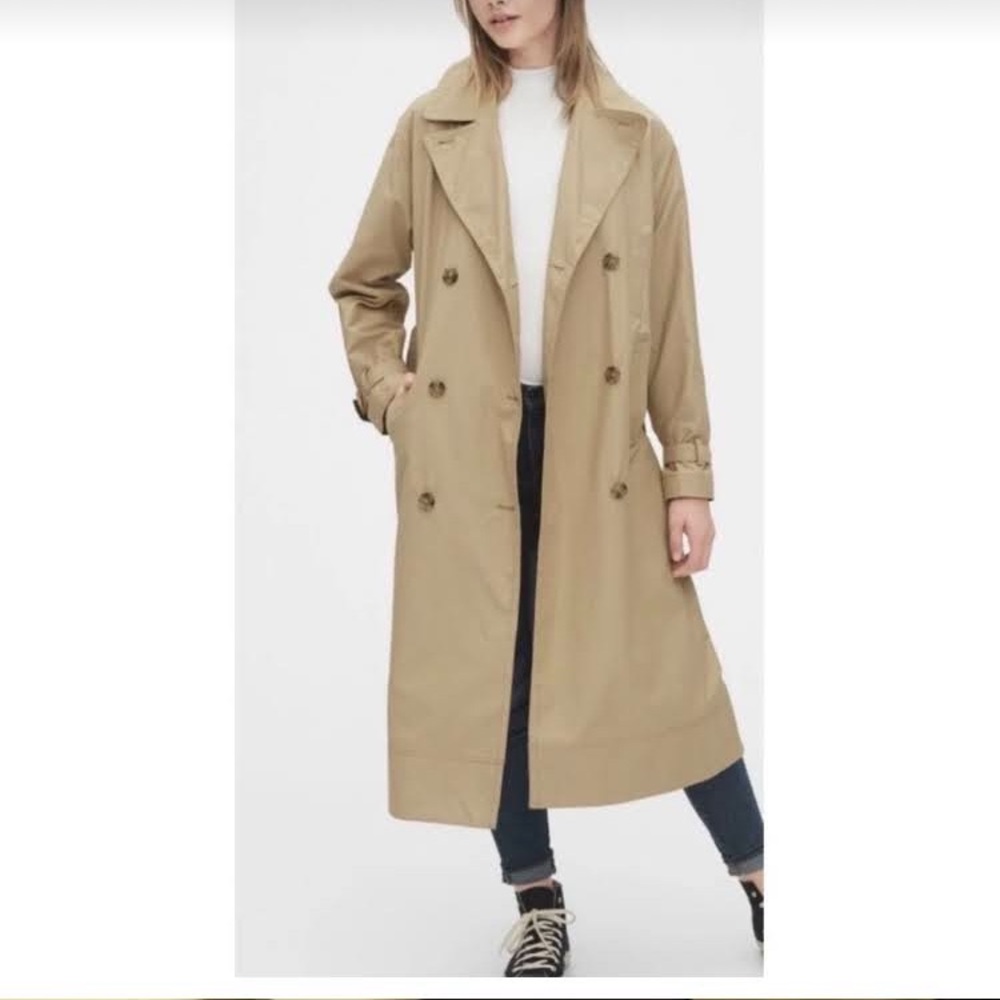 Gap Long Trench Coat XS EUC